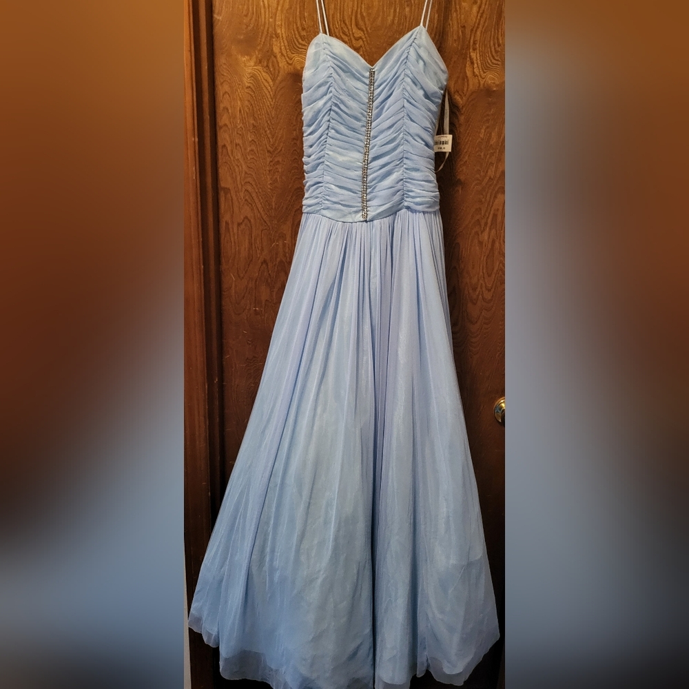Elegant Blue Evening Gown Jr Size